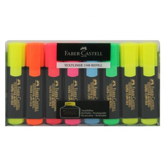 Faber Castell 1548 Fosforlu Kalem 8 Adet - Karışık Renk Faber Castell 1548 Fosforlu Kalem 8 Adet - Karışık Renk