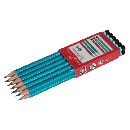 Faber Castell 2160 Köşeli Mercanlı Kurşun Kalem HB - 12 Adet Faber Castell 2160 Köşeli Mercanlı Kurşun Kalem HB - 12 Adet