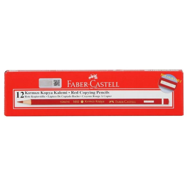 Faber Castell 1410 Kopya Kalemi 12 Adet - Kırmızı