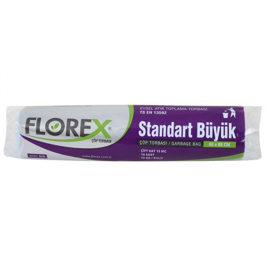 Florex 526 Standart Çöp Poşeti Büyük Boy 65 x 80 cm 1 Adet - Mavi Florex 526 Standart Çöp Poşeti Büyük Boy 65 x 80 cm 1 Adet - Mavi