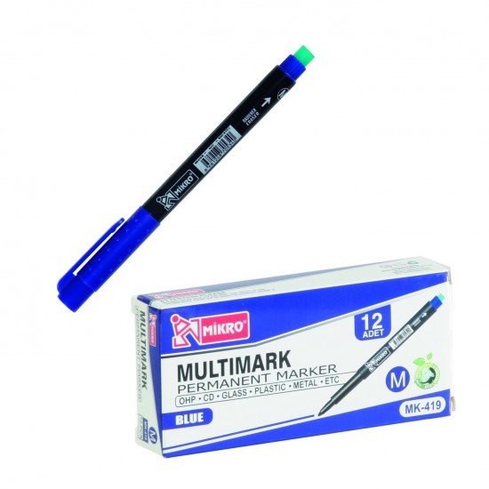 Mikro Mk-419 M Asetat Kalemi Mavi Mk 419mm (1 adet)