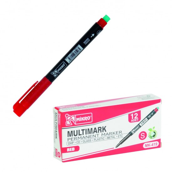 Mikro Mk-419 S Asetat Kalemi Kırmızı Mk 419sk (1 ADET) Mikro Mk-419 S Asetat Kalemi Kırmızı Mk 419sk (1 ADET)