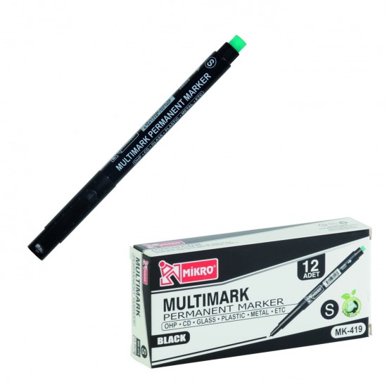 Mikro Mk-419 S Asetat Kalemi Siyah Mk 419ss 1 Adet