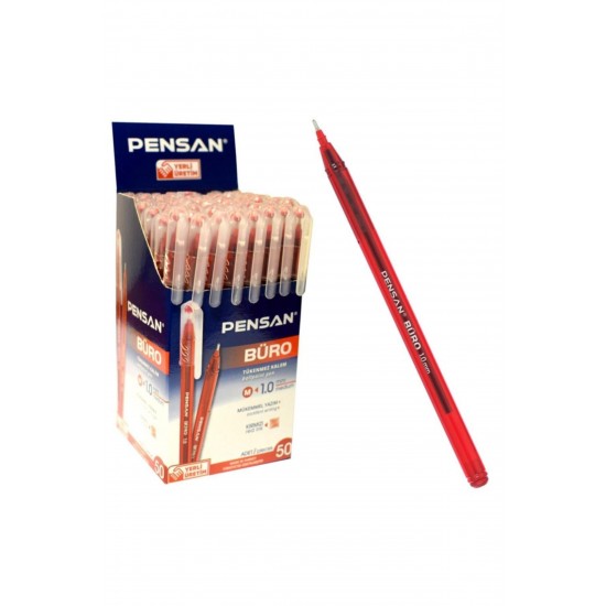 Pensan 2270 Büro Tükenmez Kalem Kırmızı 50'li Paket Pensan 2270 Büro Tükenmez Kalem Kırmızı 50'li Paket