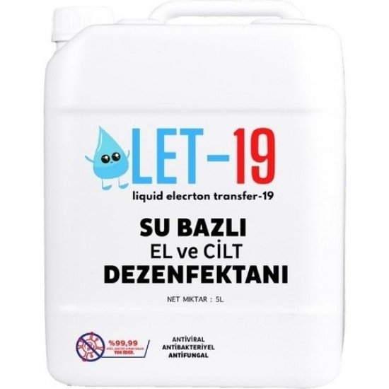 Let-19 Hipokloröz El Yüz ve Cilt Dezenfektanı 5 lt Let-19 Hipokloröz El Yüz ve Cilt Dezenfektanı 5 lt