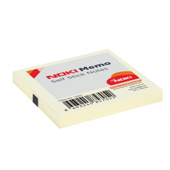 Noki Memo 75 mm x 75 mm 100 Yaprak Sarı Yapışkanlı Not Kağıdı 12007  Noki Memo 75 mm x 75 mm 100 Yaprak Sarı Yapışkanlı Not Kağıdı 12007