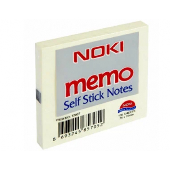 Noki Memo 12007 Yapışkanlı Not Kağıdı 75 mm x 75 mm 100 Yaprak Sarı Noki Memo 12007 Yapışkanlı Not Kağıdı 75 mm x 75 mm 100 Yaprak Sarı
