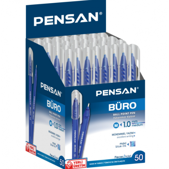 PENSAN BÜRO TÜKENMEZ KALEM 1MM 2270 MAVİ 50 Lİ PENSAN BÜRO TÜKENMEZ KALEM 1MM 2270 MAVİ 50 Lİ