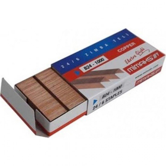 Mimaks Bakır Zımba Teli 24/6 10'Lu
