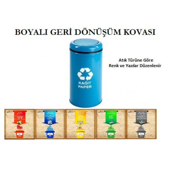 Sıfır Atık Kutusu Boyalı Geri Dönüşüm Çöp Kovası Sıfır Atık Kutusu Boyalı Geri Dönüşüm Çöp Kovası