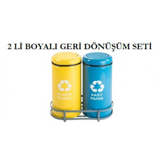 Sıfır Atık Kutusu 2 Li Boyalı Geri Dönüşüm Seti Sıfır Atık Kutusu 2 Li Boyalı Geri Dönüşüm Seti